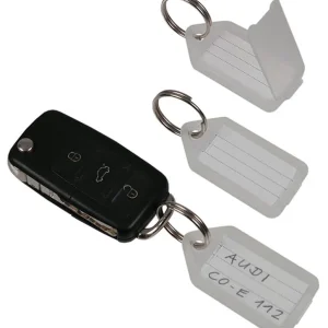 Transparante Sleutellabels MULTI per 100 stuks Dagaanbieding
