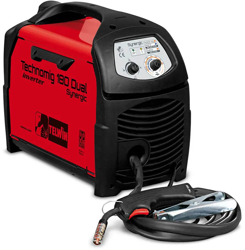 TELWIN TECHNOMIG 180 Dual EURO Synergic FLUX-MIG-MAG-BRAZING lasapparaat Nieuw
