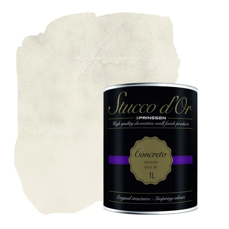 Stucco d'Or Concreto Creamy White Betonlookverf - 1 liter Goedkoop