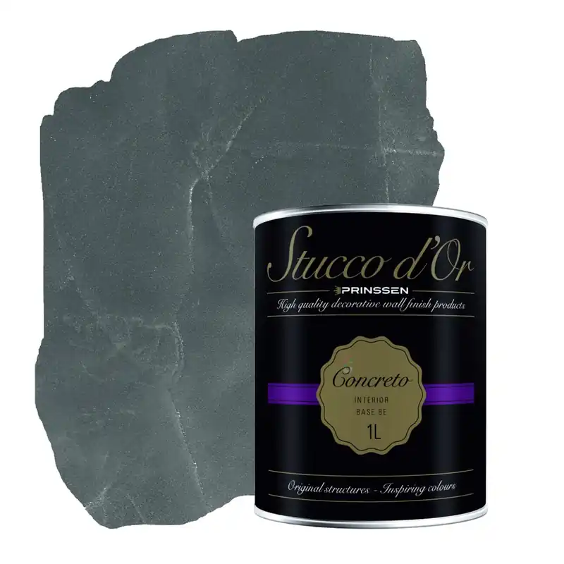 Rechtstreeks Van De Fabrikant Stucco d'Or Concreto Carbon Black Betonlookverf - 1 liter