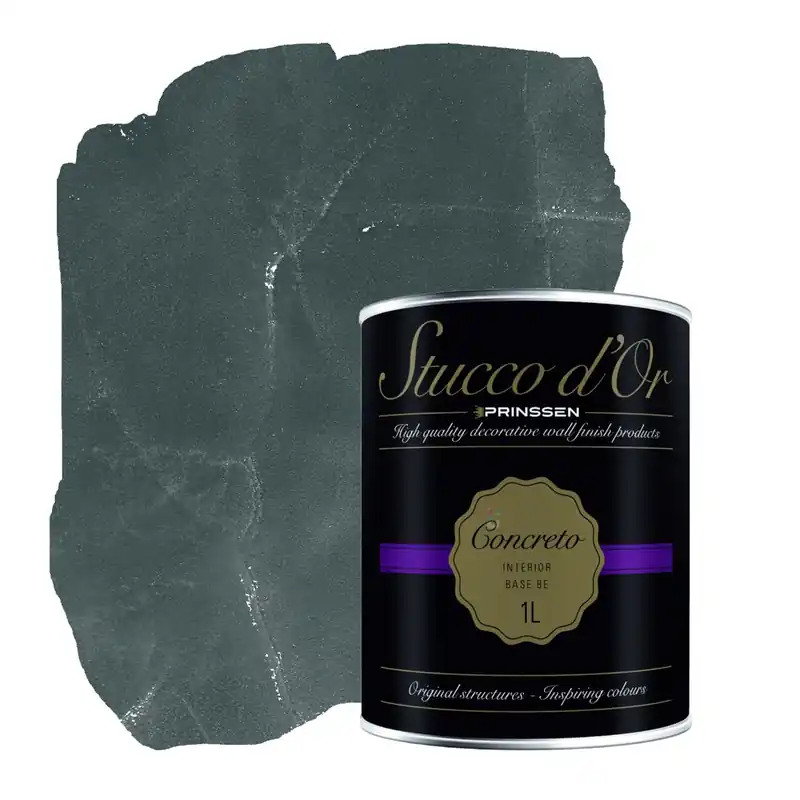 Stucco d'Or Concreto Industrial Charcoal Betonlookverf - 1 liter Uitverkoop
