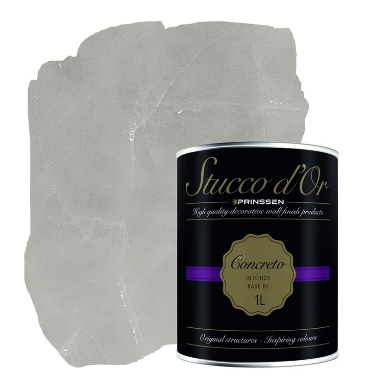 Stucco d'Or Concreto Stone Grey Betonlookverf - 1 liter Beperkte Voorraad