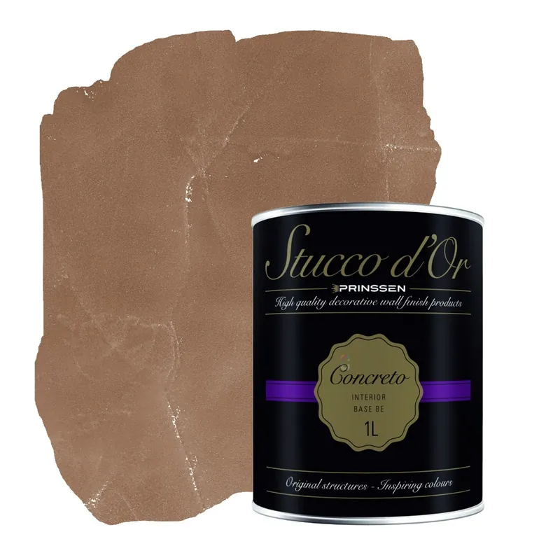 Stucco d'Or Concreto Country Cacao Brown Betonlookverf - 1 liter Finale Uitverkoop