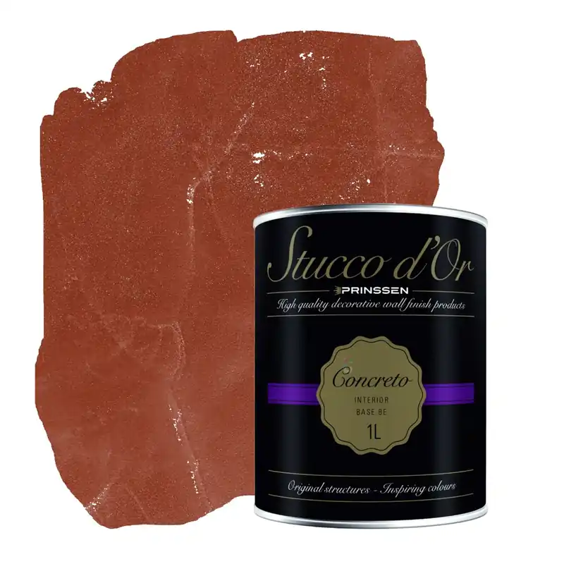 Direct Verzonden Stucco d'Or Concreto Copper Brown Betonlookverf - 1 liter