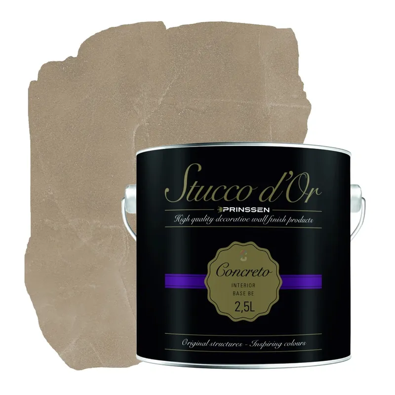 Laatste Versie Stucco d'Or Concreto Wood Brown Betonlookverf - 2,5 liter