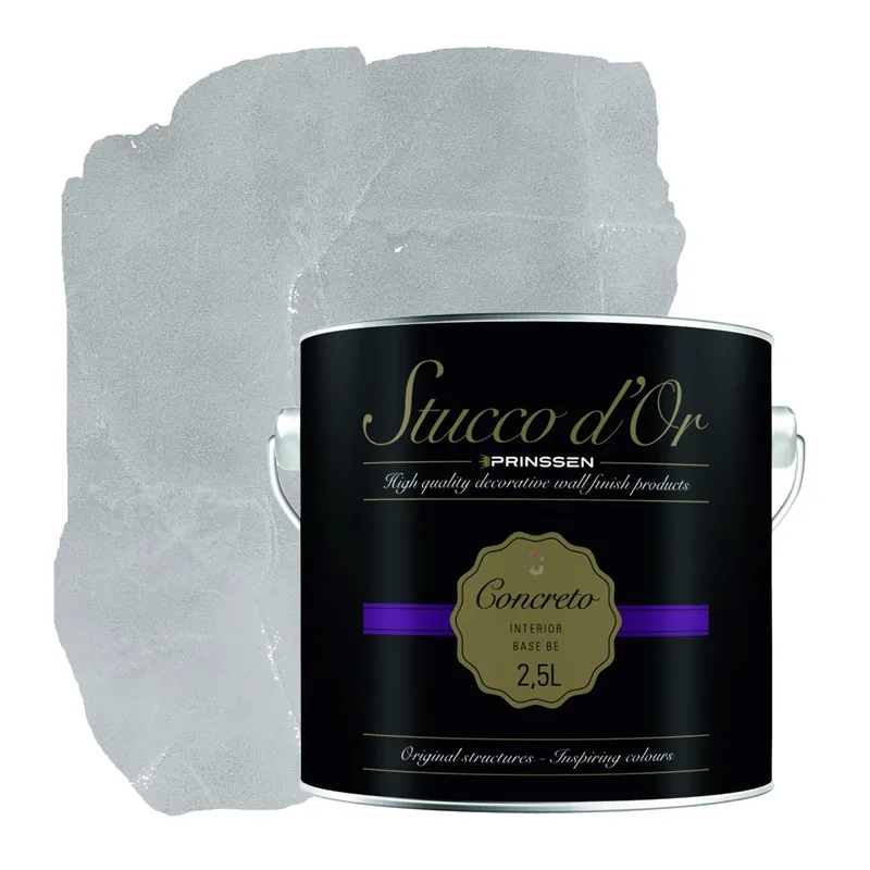 Stucco d'Or Concreto Industrial Stone Grey Betonlookverf - 2,5 liter Lage Prijs