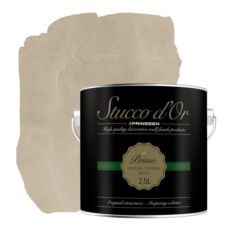 Speciale Aanbieding Stucco d'Or Primo Leather Taupe Betonlookverf - 2,5 liter