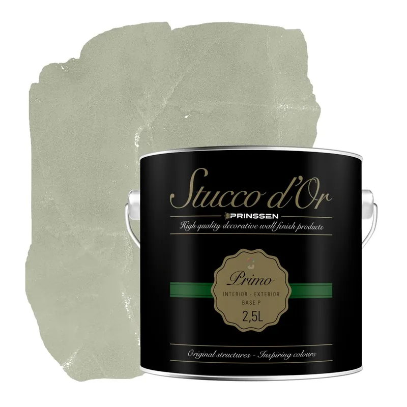 Rechtstreeks Van De Fabrikant Stucco d'Or Primo Urban Light Green Betonlookverf - 2,5 liter