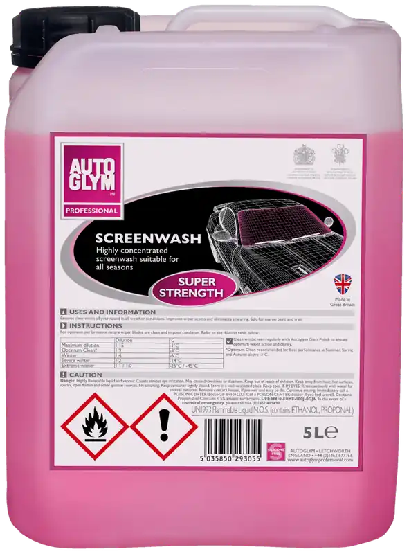 AUTOGLYM Screen Wash 5 liter - Ruitensproeiervloeistof Exclusieve Aanbieding