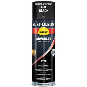 Nu Kopen Rust-Oleum Grondverf & Lak in 1 spuitbus ZWART MAT - RAL9005