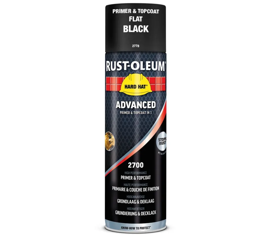 Nu Kopen Rust-Oleum Grondverf & Lak in 1 spuitbus ZWART MAT - RAL9005