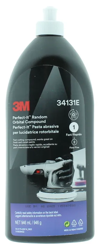 Nu Kopen 3M 34131E Excentrisch Polijstmiddel 950ml - Stap 1 Grof - Witte dop