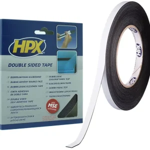HPX Dubbelzijdig Foam Tape ZWART 9mm - 10 meter Direct Verzonden