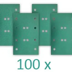 Koop Vandaag RUPES HQ400 Polyester Schuurstroken 80x130mm met 12 gaten - 100 stuks