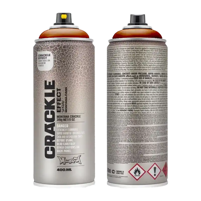 Montana Crackle Verf KOPER BRUIN spuitbus 400ml Finale Uitverkoop