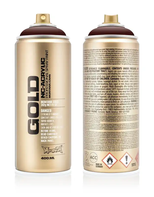 Favoriet Montana GOLD G3080 Black Red spuitbus 400ml