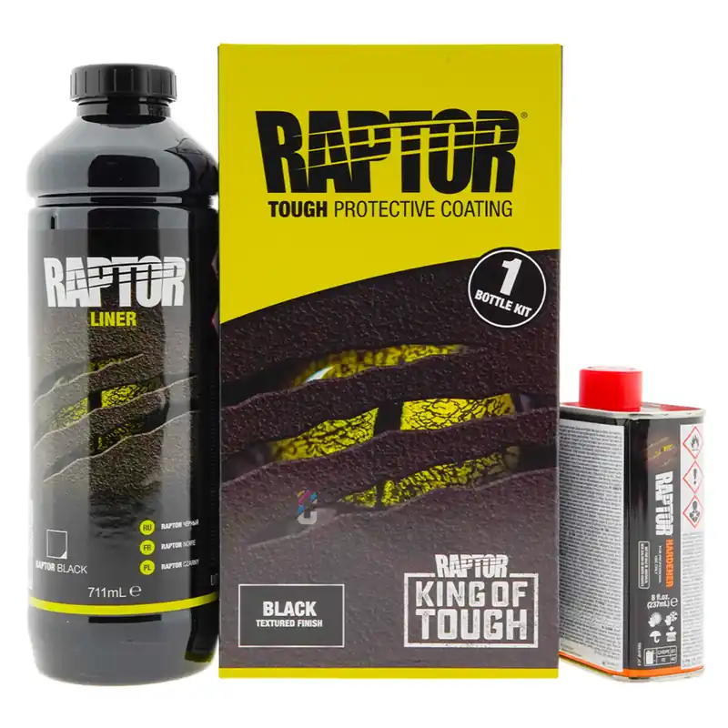 Raptor Liner Bedliner Verf ZWART 1 liter Set Koop Vandaag
