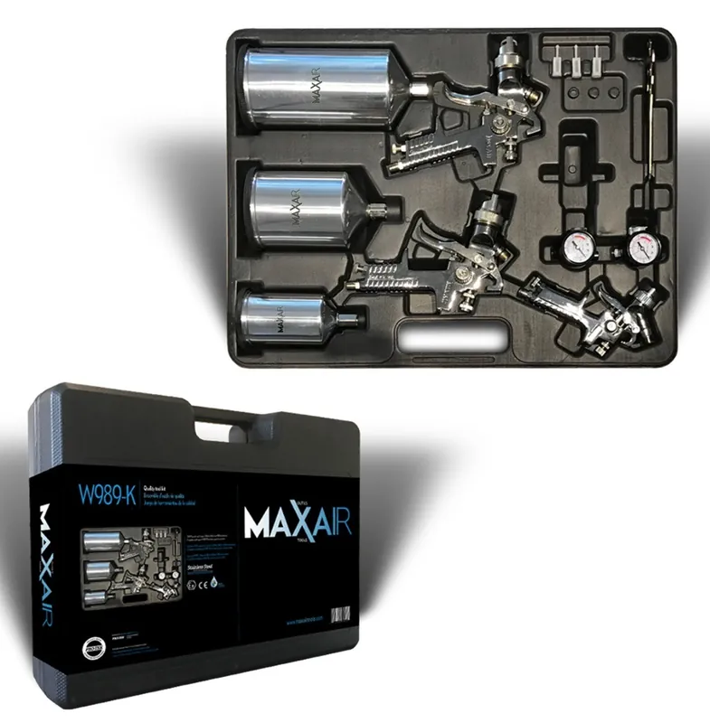 Exclusieve Aanbieding MAX-AIR Verfspuit Set 9-delig - in koffer