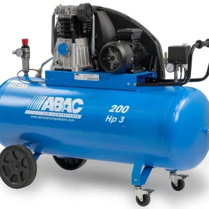 ABAC PRO A49B 200 CT3 Mobiele Compressor 400 Volt - 200 liter - 11 bar Op = Op