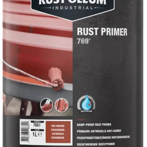 Uitverkoop Rust-Oleum 769 Vochtwerende Roestprimer Roodbruin in blik - 1 liter