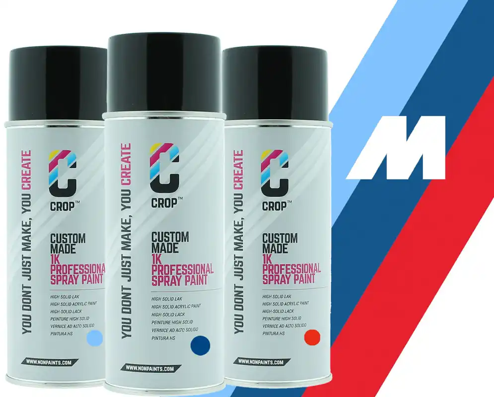 BMW M kleuren Autolak Spuitbussen Set - 3x 400ml spray Express Levering