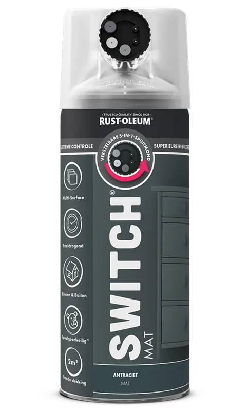 Speciale Aanbieding Rust-Oleum Switch Spuitbus Verf Mat 400ml - Antraciet