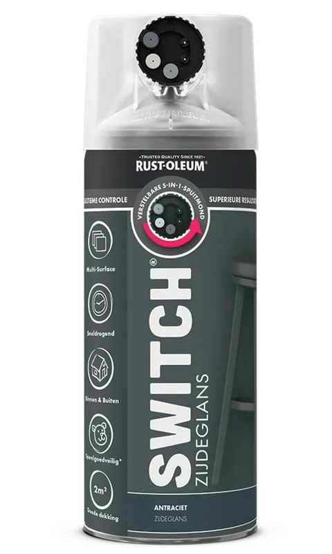 Rust-Oleum Switch Spuitbus Verf Zijdeglans 400ml - Antraciet Superprijs
