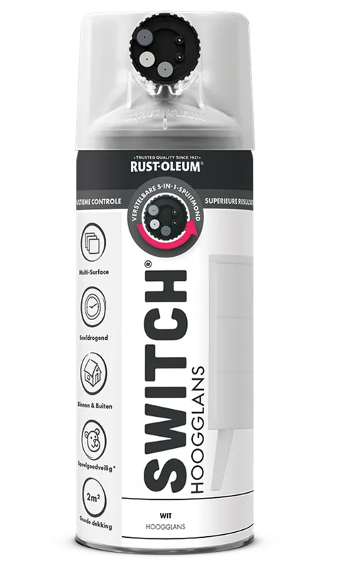 Rust-Oleum Switch Spuitbus Verf Hoogglans 400ml - Wit Goedkoop