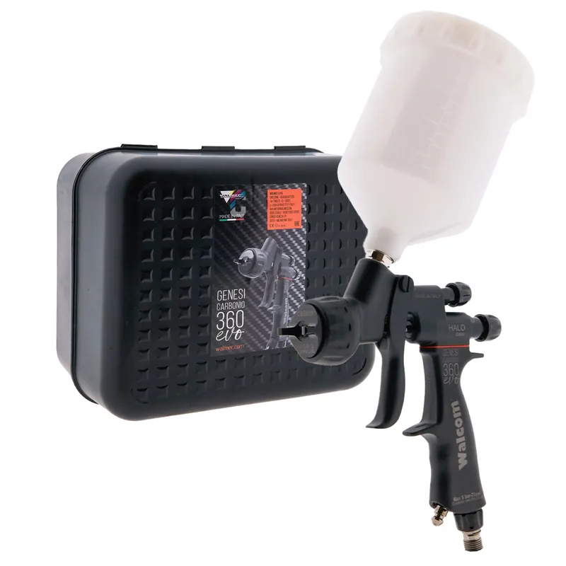 Walcom Carbonio 360 Evo HALO Base Verfspuit + bovenbeker Korting