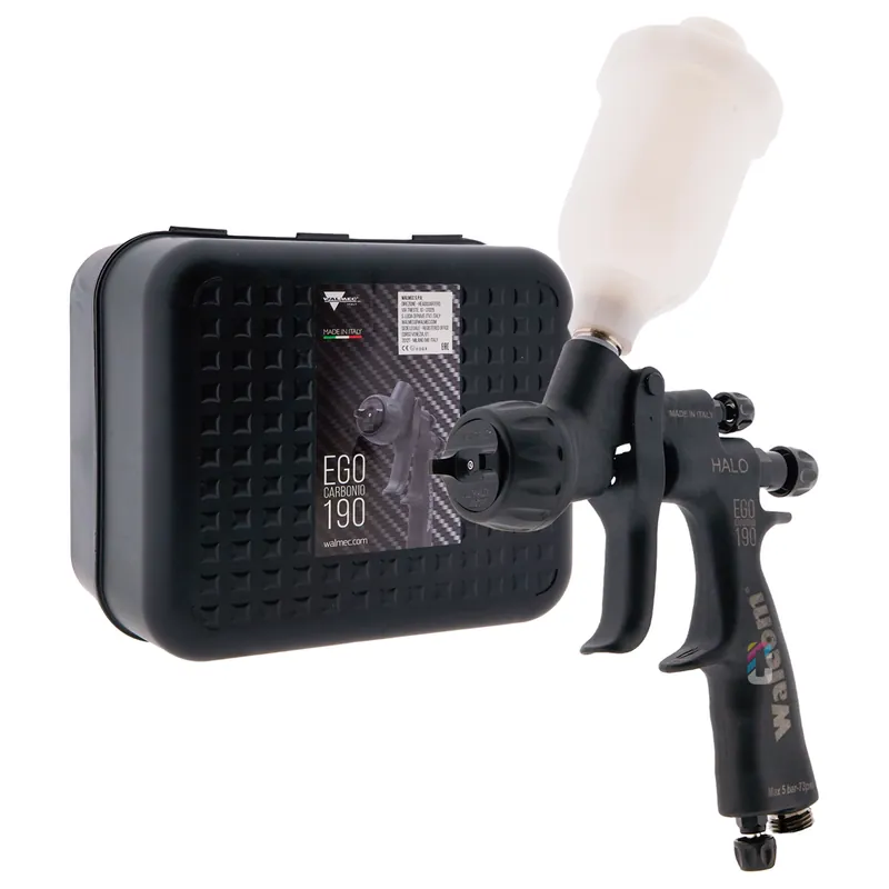 Walcom Carbonio 190 HALO Mini Verfspuit + bovenbeker Lage Kosten