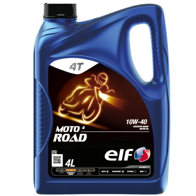 Gratis Retour Total Elf Moto 4 Road 10w40 motorfiets olie 4 liter
