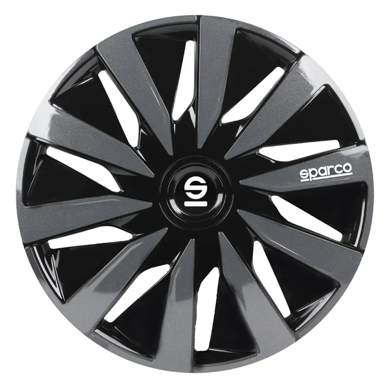 Sparco Wieldoppen Lazio 13 inch Zwart Grijs - 4 stuks Koopje