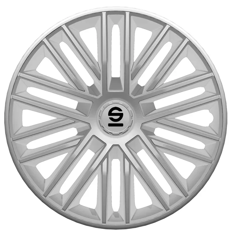 Hete Deal Sparco Wieldoppen Bergamo 15 inch Zilver - 4 stuks