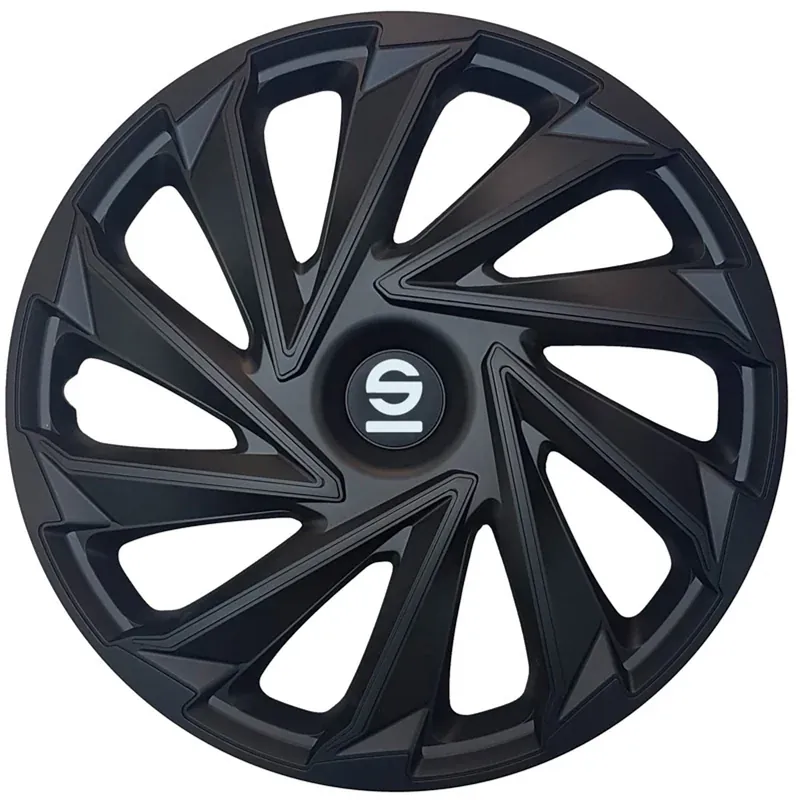 Flitsaanbieding Sparco Wieldoppen Varese 16 inch Zwart - 4 stuks