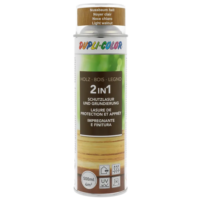 Rechtstreeks Van De Fabrikant DupliColor Houtbeits Licht Notenhout Spuitbus 500ml