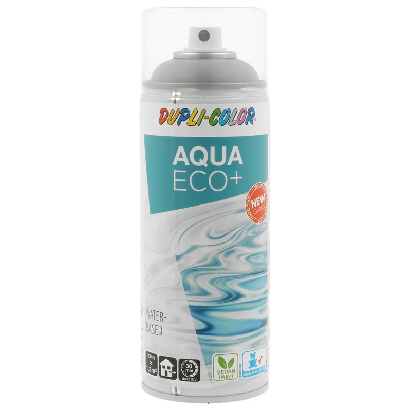 Aanbieding DupliColor Aqua Eco+ Kraaigrijs Mat Spuitbus 350ml