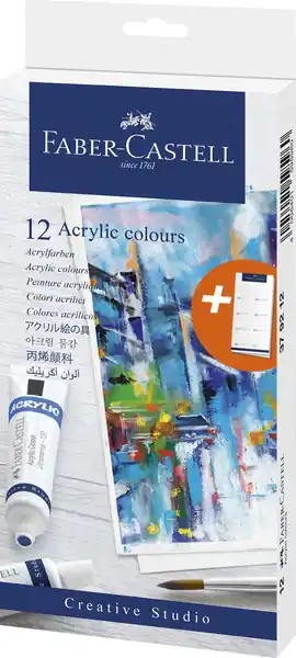Must-Have Faber Castell Acrylverf 12 stuks assorti kleuren
