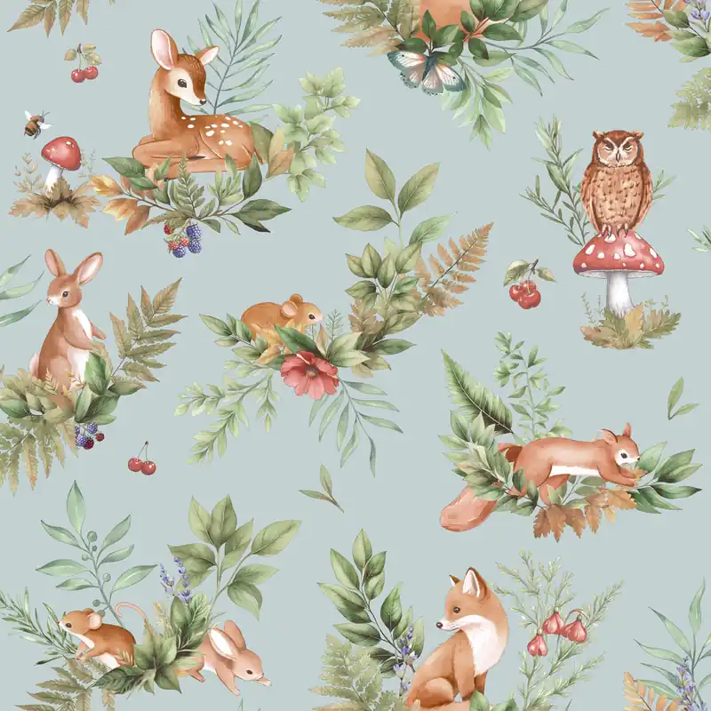 Alleen Vandaag Holden Adventure Awaits - 14120 - Forest Friends Duck Egg Blue