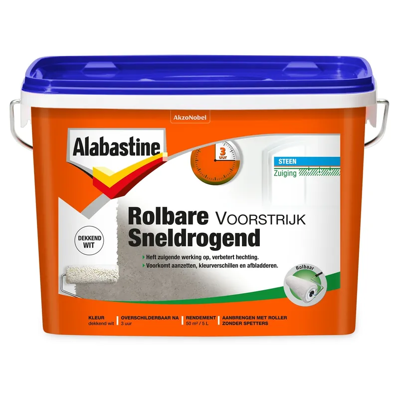 Dagaanbieding Alabastine Rolbare Voorstrijk Sneldrogend - Wit