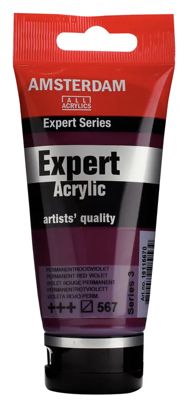 Snelle Levering Royal Talens Amsterdam Expert Series Acrylverf Tube 75 ml - Permanentroodviolet 567