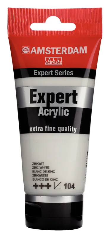 Royal Talens Amsterdam Expert Series Acrylverf Tube 75 ml - Zinkwit 104 Beperkte Voorraad