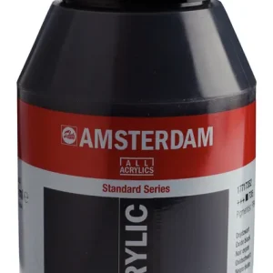Royal Talens Amsterdam Standard Series Acrylverf Pot 1000 ml - Oxydzwart 735 Hoge Kwaliteit
