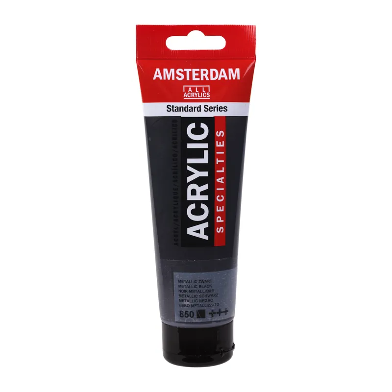 Royal Talens Amsterdam Standard Series Acrylverf Tube 120 ml - Metallic Zwart 850 Goedkoop