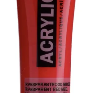 Goedkoop Royal Talens Amsterdam Standard Series Acrylverf Tube 20 ml - Transparantrood Middel 317