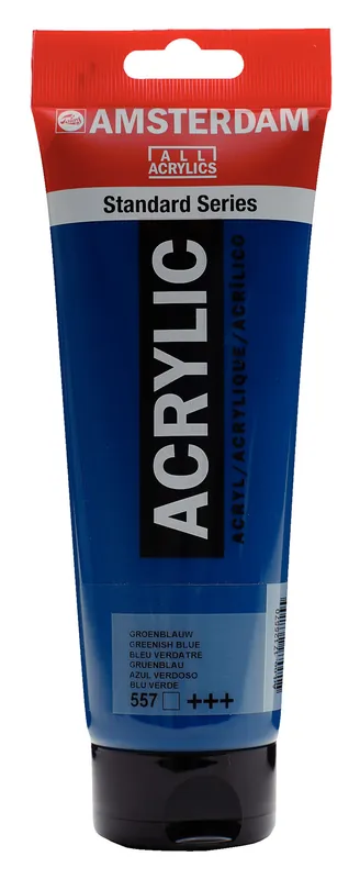 Koop Online Royal Talens Amsterdam Standard Series Acrylverf Tube 250 ml - Groenblauw 557