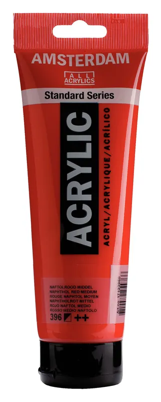 Royal Talens Amsterdam Standard Series Acrylverf Tube 250 ml - Naftolrood Middel 396 Hete Deal