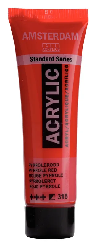 Laatste Kans Royal Talens Amsterdam Standard Series Acrylverf Tube 20 ml - Pyrrolerood 315