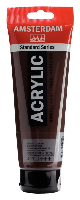Hoge Kwaliteit Royal Talens Amsterdam Standard Series Acrylverf Tube 250 ml - Omber Gebrand 409