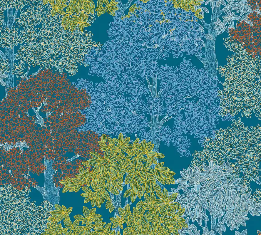 Architects Paper Floral Impression - Blauw - Bloemrijk - 377531 Fabrieksprijs