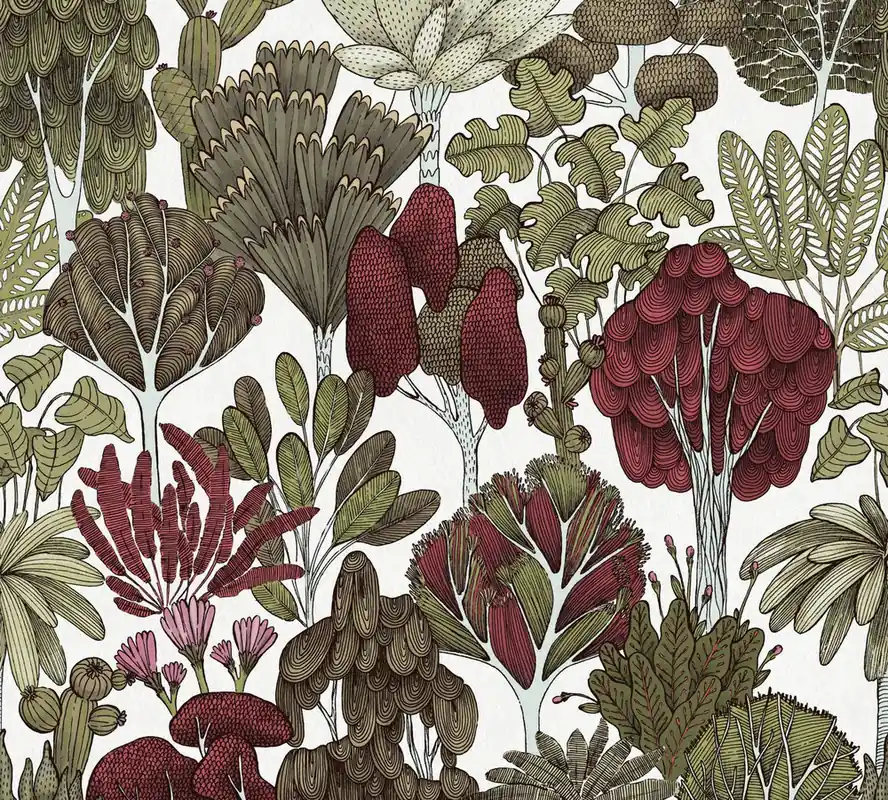 Architects Paper Floral Impression - Groen - Grafisch - 377572 Gereduceerde Prijs